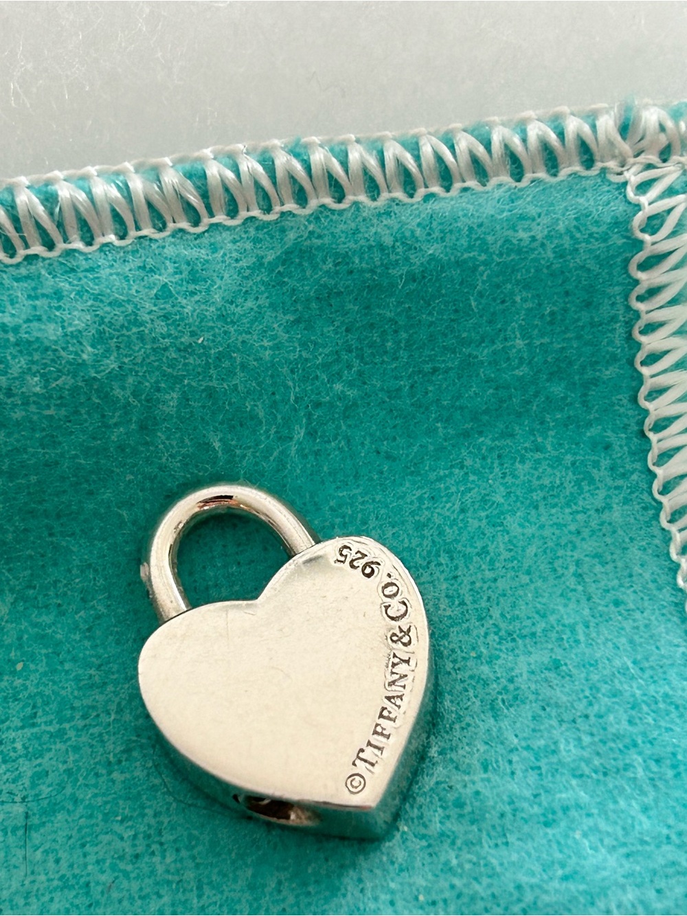 Tiffany & Co. Return to Tiffany Heart Lock Charm .925 Sterling Silver - Picture 9 of 11
